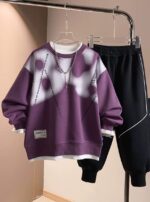 Irresistible Boys' Graffiti Style Sweatshirt Tracksuit | Urban Athleisure Jogger Set | Norion Luxury (Ages 4-13)