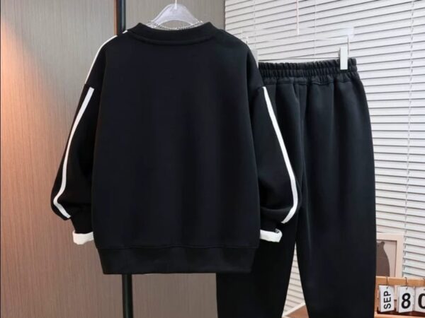 Irresistible Boys' Monochrome Athletic Tracksuit | Block Stripe Sweatshirt & Joggers | Norion Luxury (Ages 4-13)