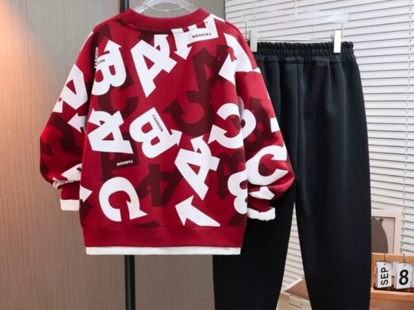 Irresistible Boys' Statement Graphic Print Tracksuit | Bold Typography Sweatshirt & Joggers | Norion Luxury (Ages 4-13)