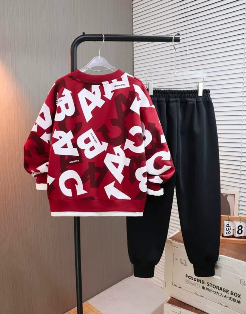 Irresistible Boys' Statement Graphic Print Tracksuit | Bold Typography Sweatshirt & Joggers | Norion Luxury (Ages 4-13)