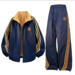 Norion Luxury Reversible Nylon Tracksuit Oversized Windbreaker & Wide Leg Pants