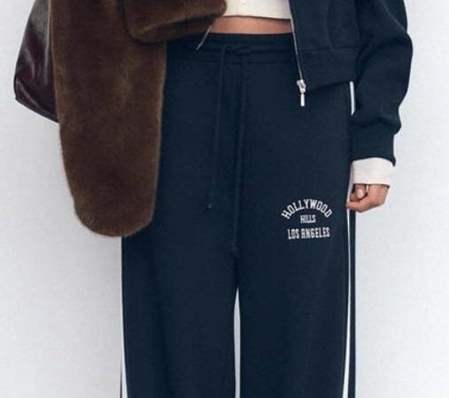 Iconic Varsity Stripe Fleece Tracksuit Set - Navy Blue, Deep Red, Cream | £50