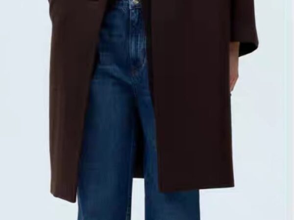 Zara Style Classic Mid-Length Lapel Coat - Black & Camel | £40