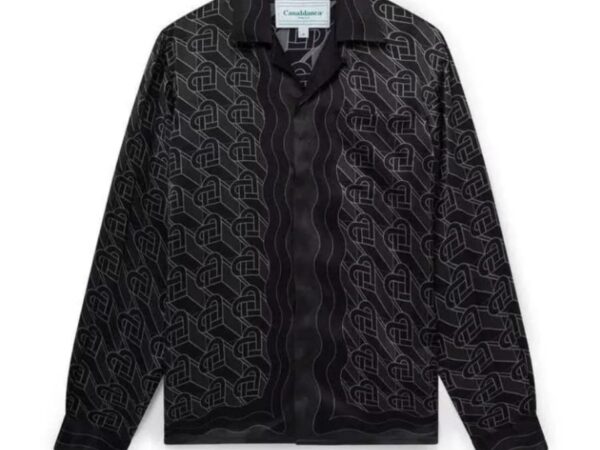 Classic Black Silk Satin Shirt - Luxury Flowing Fit | Sizes S to 2XL | £40