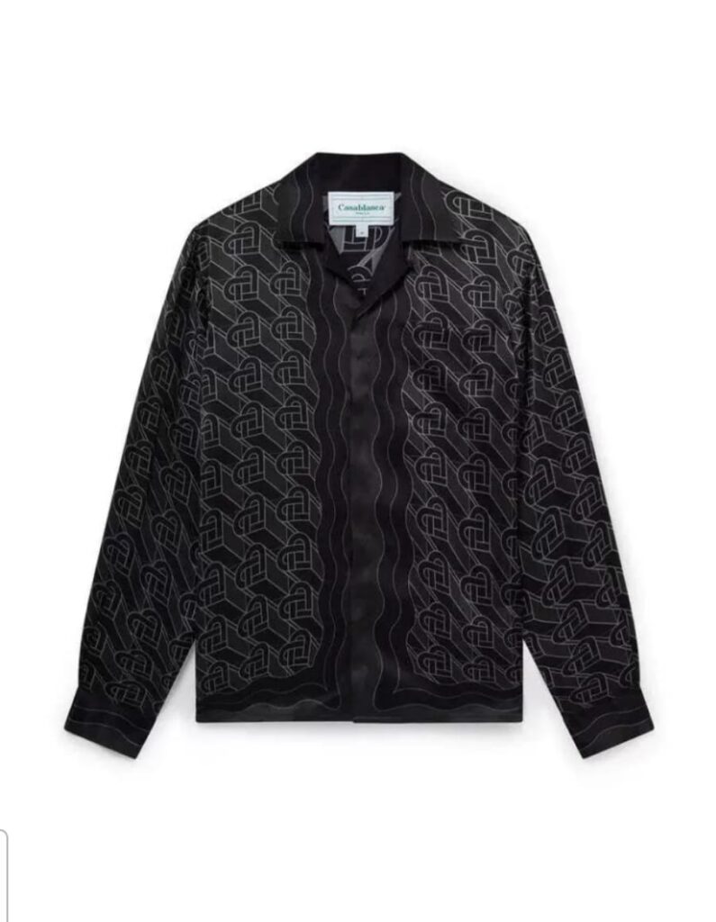 Classic Black Silk Satin Shirt - Luxury Flowing Fit | Sizes S to 2XL | £40