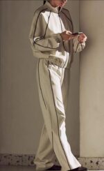 Zara Style Fleece Tracksuit Set - Charcoal Grey Crewneck & Cuffed Joggers | £50