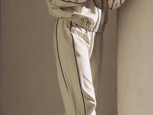 Zara Style Fleece Tracksuit Set - Charcoal Grey Crewneck & Cuffed Joggers | £50