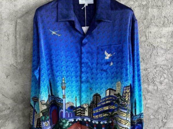 Luxury Silk Satin Shirt - Vibrant Royal Blue | Flowing Fit | Sizes S to 2XL | £40