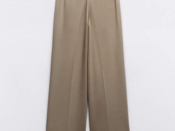 Zara Style Wide Leg Trousers - Black, Camel, Grey & Cream | £30