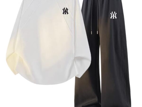 Norion Luxury Oversized Crewneck Sweatshirt & Wide Leg Tracksuit Set