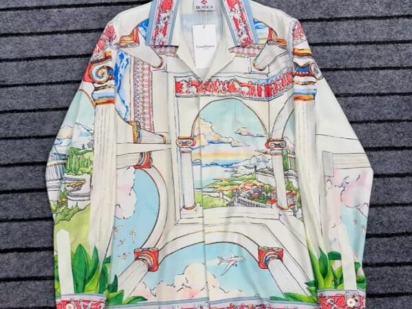 Luxury Silk Satin Shirt - Champagne Gold & Mandarin Orange | Flowing Fit | £40