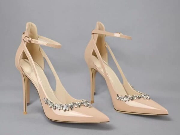 omen's Tweed Stiletto Heels - Woven Fabric, Pointed Toe, 3", 4", 5" | Sizes 34-39