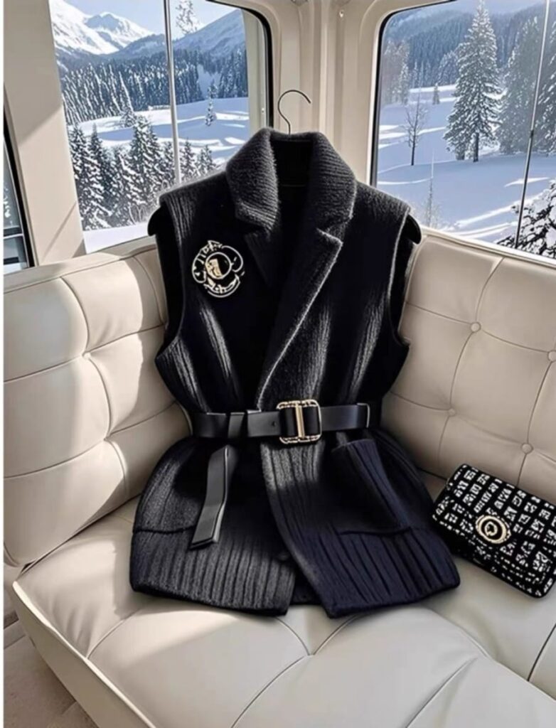 Title: Irresistible Ladies Longline Sleeveless Cardigan | Chunky Knit Vest Layering Piece | Cream/Beige | Sizes S to XL