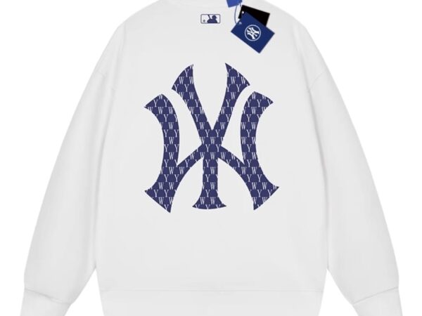 Norion Luxury Oversized NY Logo Graphic Crewneck Sweatshirt