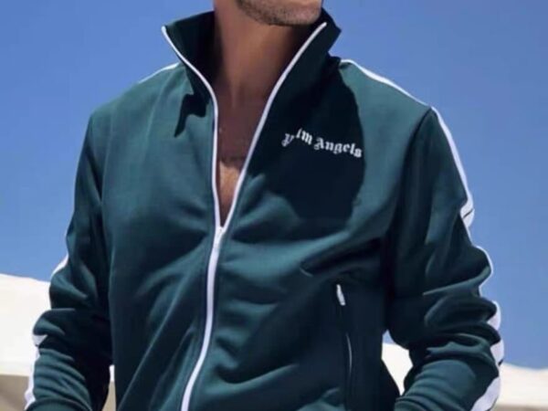 Mens Designer Track Jacket - High Neck, Rainbow & Classic Stripe | Norion Luxury