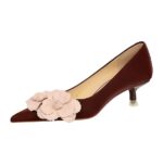 Women's Classic Kitten Heel Pumps - Pointed Toe, Low Heel Comfort | Sizes 34 to 43
