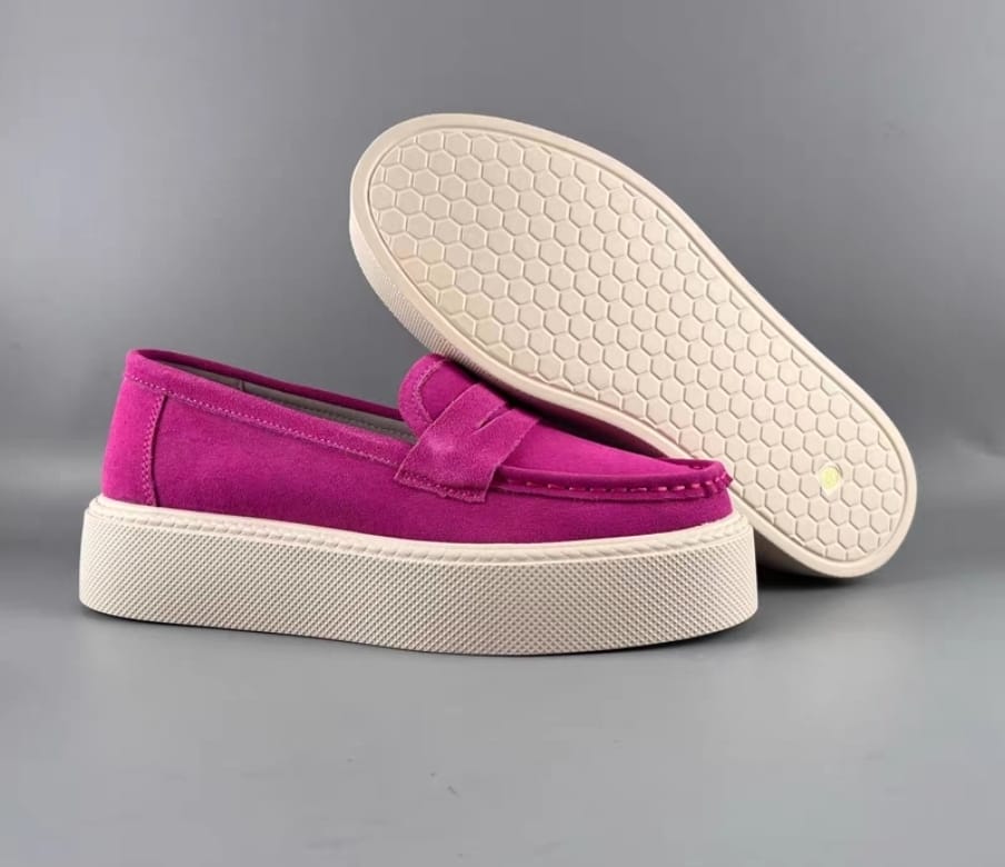 Chunky Platform Loafer Collection - Suede, Leather & Denim Styles | £35 Chunky Platform Loafer Collection - Suede, Leather & Denim Styles | £35