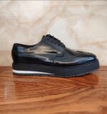 Designer Platform Brogues & Loafers - Patent Leather & Espadrille Soles | Norion Luxury