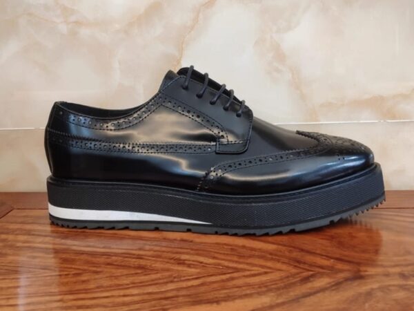 Designer Platform Brogues & Loafers - Patent Leather & Espadrille Soles | Norion Luxury