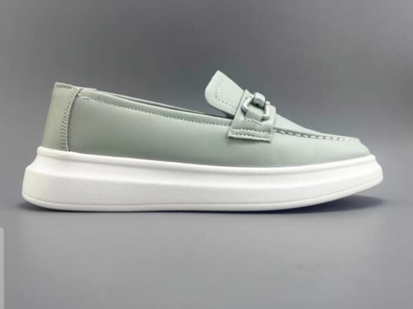 Chunky Platform Loafers - Two-Tone Stacked Sole | Black, Green, Red | £3