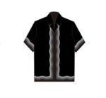 Cuban Collar Shirt, Resort Shirt, Short Sleeve Silk Shirt, Wave Print Shirt, Black Summer Shirt, Embroidered Shirt, Men's Party Shirt, Silk Blend Shirt Sale, Norion Luxury, Camp Collar Shirt.