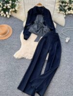 Irresistible Ladies Mixed-Media THREE-PIECE Set | Half-and-Half Fabric & Denim Co-ord | Sizes S to XL