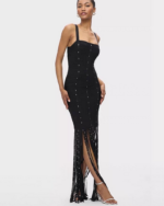 Long Black Crystal | UK Clothing Store for Women, Men & Kids