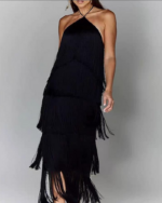 Halter Tassle Dress | UK Clothing Store for Women, Men & Kids